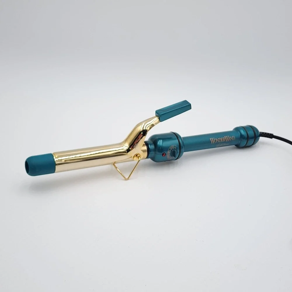 Wonder Wand Gold Series Curling Iron Helen of Troy Green Jumbo 1